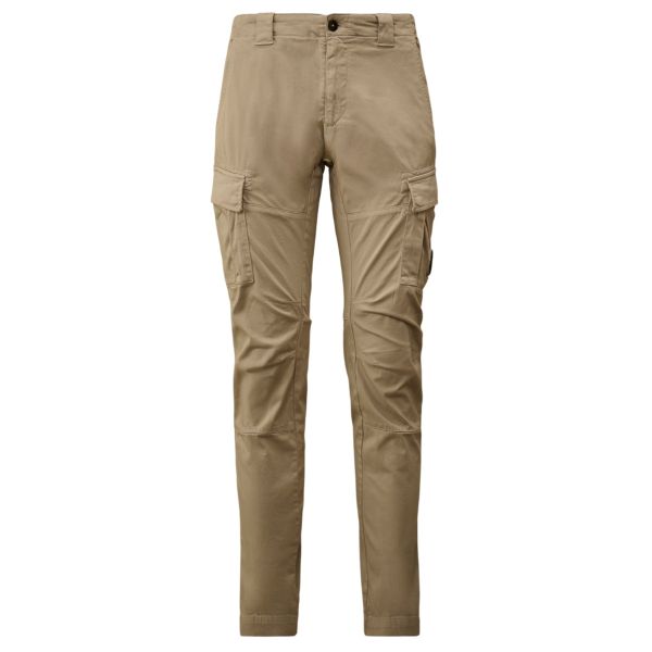 CP Company Stretch Sateen Ergonomic Lens Cargo Broek Beige