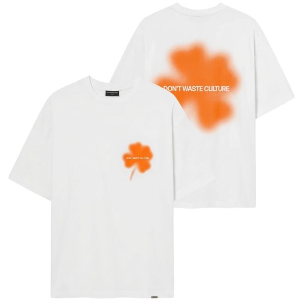 Don’t Waste Culture Kaorisa T-shirt Wit/Oranje