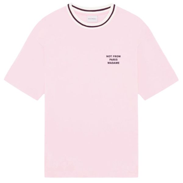 Drôle De Monsieur Slogan Sport T-shirt Roze