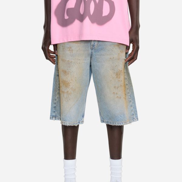 Flâneur Denim Korte Broek Blauw