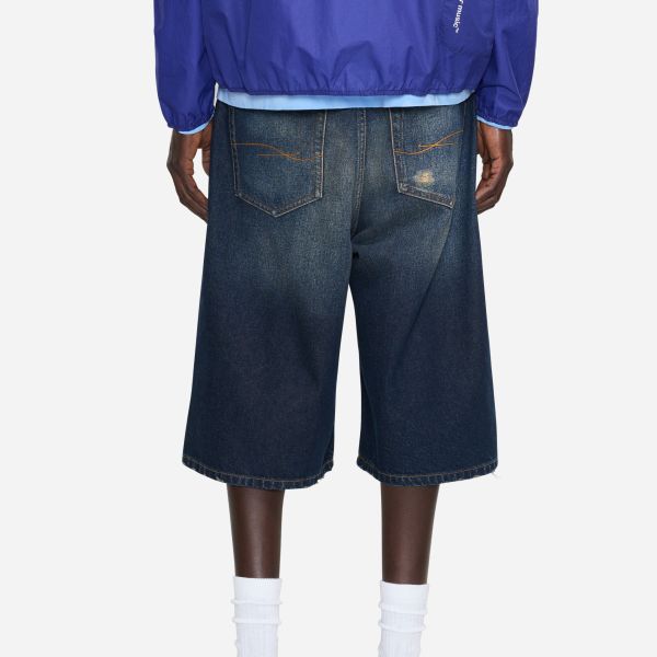 Flâneur Denim Korte Broek Donker Blauw