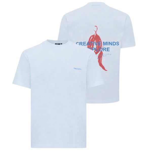 Genti Creative Minds T-shirt Licht Blauw