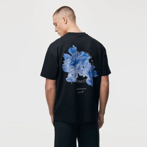 Genti Floral T-shirt Zwart