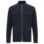Genti Oaks Zip Overshirt Navy