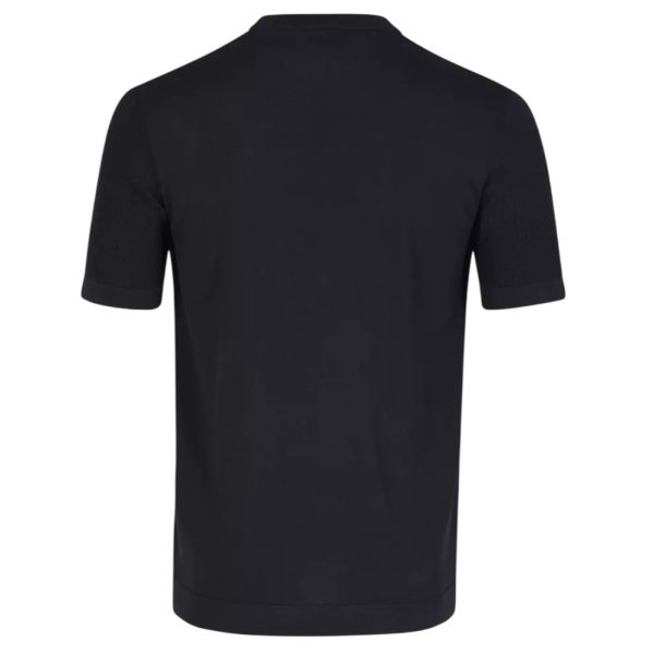 Genti Round Knitted T-shirt Navy