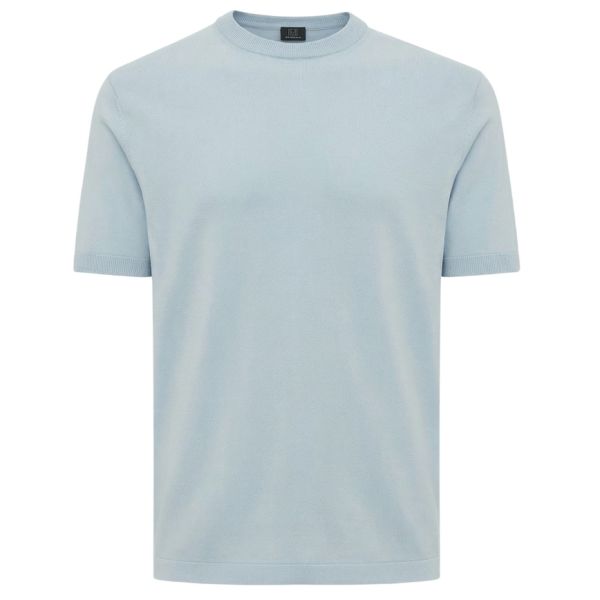 Genti Round T-shirt Licht Blauw