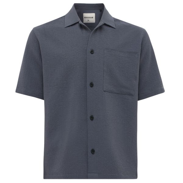 Genti Sunset Monogram Overhemd Antraciet