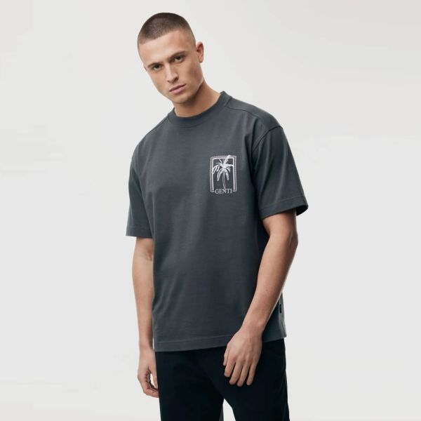 Genti Tropical T-shirt Antraciet
