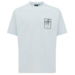 Genti Tropical T-shirt Licht Blauw