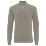 Genti Turtle Zip Sweater Bruin