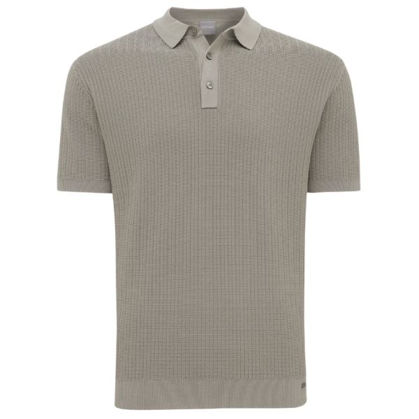 Gentiluomo 3 Buttons Knitted Polo Bruin