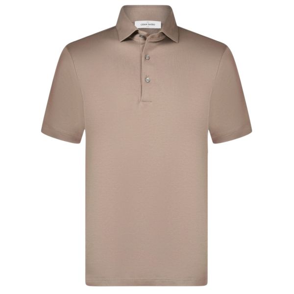 Gran Sasso Interlock Cotton Polo Bruin