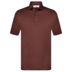 Gran Sasso Interlock Cotton Polo Donker Bruin