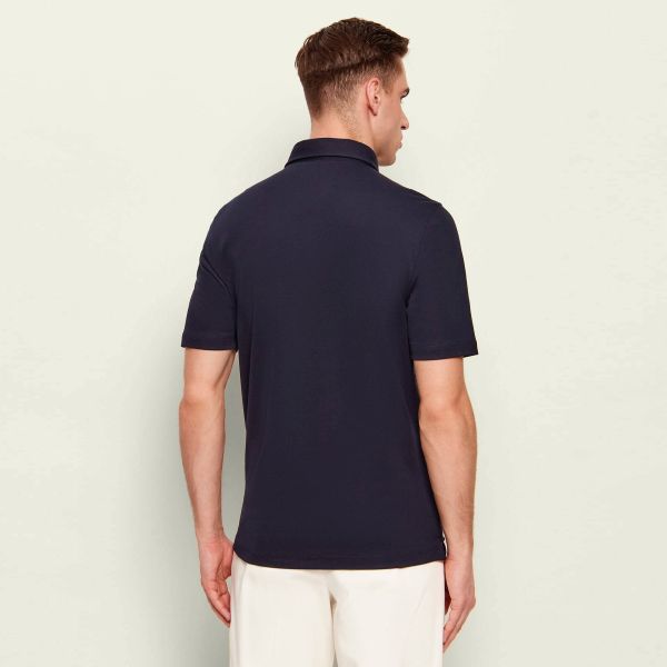 Gran Sasso Interlock Cotton Polo Navy