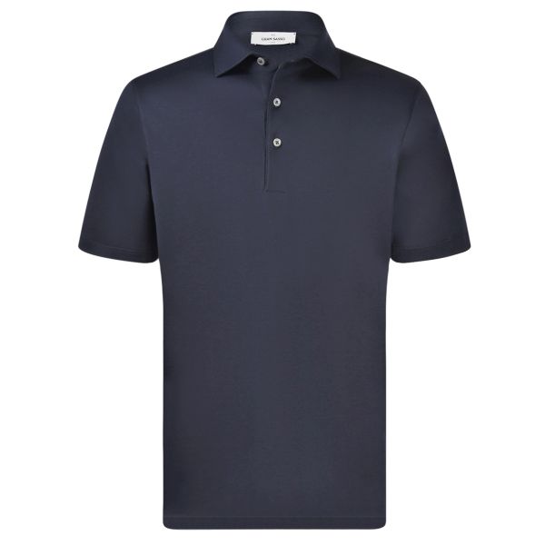 Gran Sasso Interlock Cotton Polo Navy