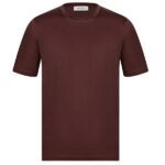 Gran Sasso Mercerized Cotton T-shirt Donker Bruin