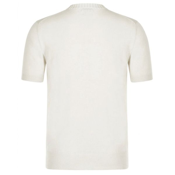 Gran Sasso Ribbed Neck Knitted T-shirt Off White