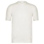 Gran Sasso Ribbed Neck Knitted T-shirt Off White