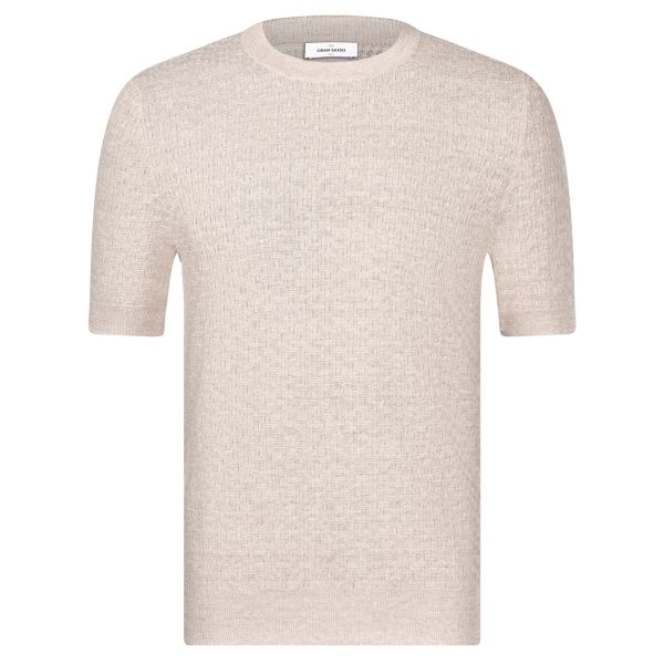 Gran Sasso Stitch Knitted T-shirt Beige