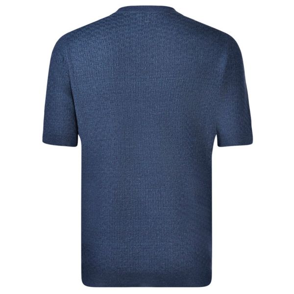 Gran Sasso Stitch Knitted T-shirt Navy