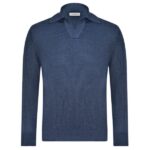 Gran Sasso Tennis Longsleeve Polo Navy