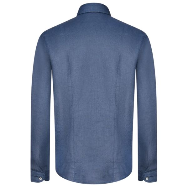 Gran Sasso Vintage Linen Overhemd Navy