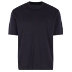 Herno Knit Effect T-shirt Donker Blauw