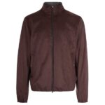 Herno Suede Effect Jas Bruin