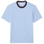 Lacoste Color-Blocked Croc T-shirt Licht Blauw
