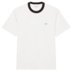 Lacoste Color-Blocked Croc T-shirt Off White
