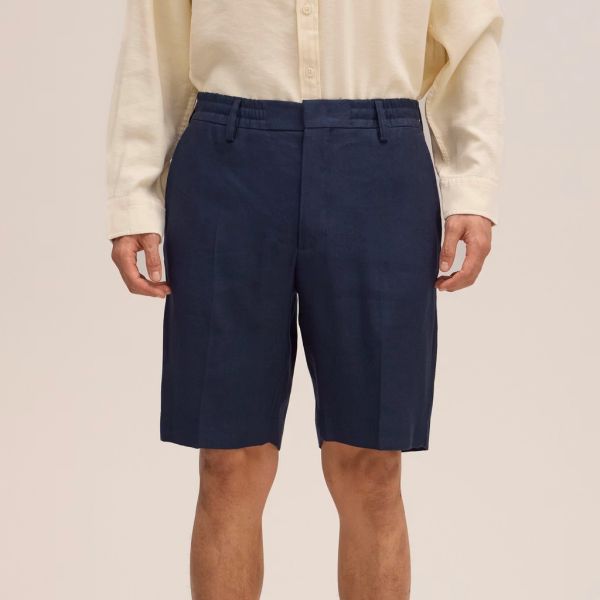 NN.07 Billie Linen Blend Korte Broek Navy