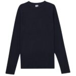 NN.07 Clive Waffle Knit Longsleeve T-shirt Navy