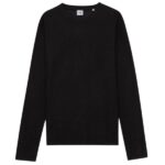 NN.07 Clive Waffle Knit Longsleeve T-shirt Zwart