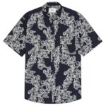 NN.07 Deon Print Overhemd Navy