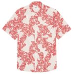 NN.07 Deon Print Overhemd Off White/Rood