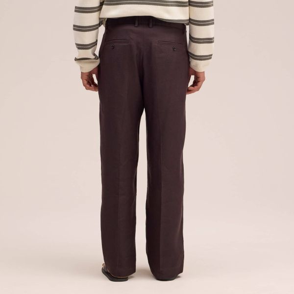 NN.07 Kay Linen Broek Bruin