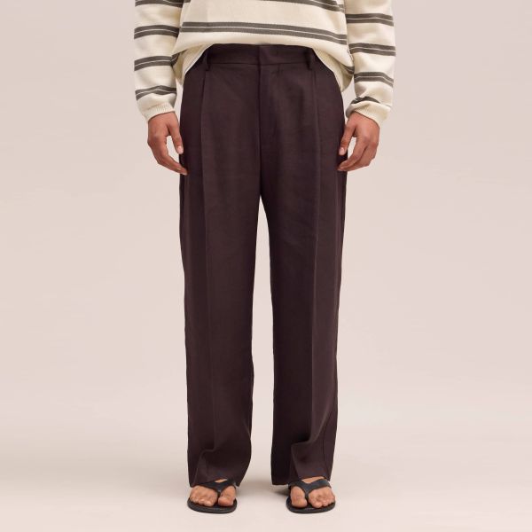 NN.07 Kay Linen Broek Bruin