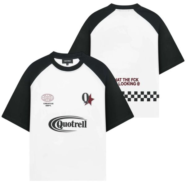 Quotrell Emilio Boxy T-shirt Wit/Zwart