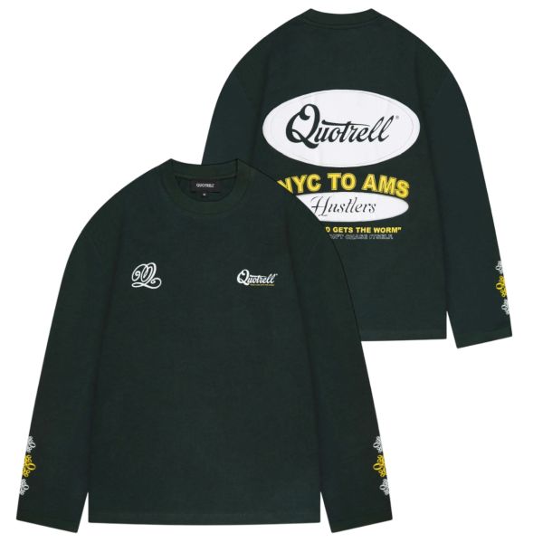 Quotrell Louis Longsleeve T-shirt Donker Groen