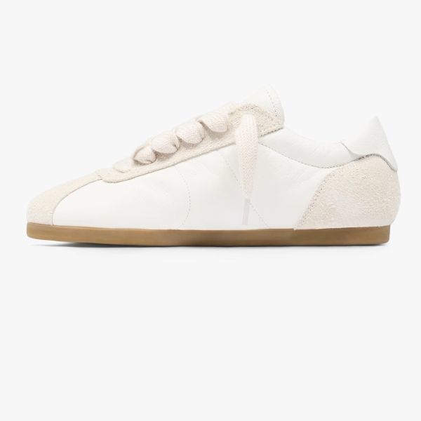 Represent Low-Pro Leather Suede Sneaker Wit