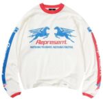 Represent Mesh Pegasus Longsleeve T-shirt Wit