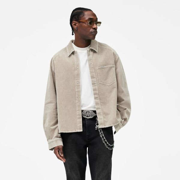 Represent Sierra Cord Overshirt Beige