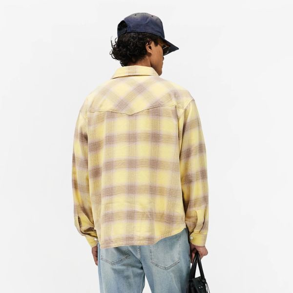 Represent Vintage Flannel Overshirt Beige/Geel
