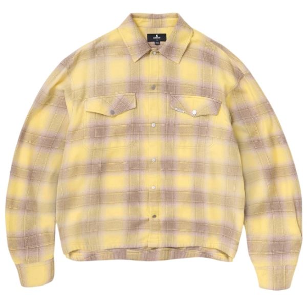 Represent Vintage Flannel Overshirt Beige/Geel