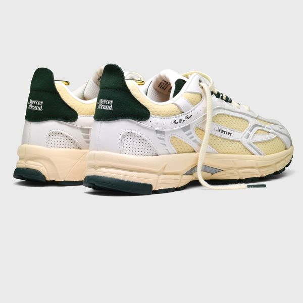 The Mercer Brand The Re-Run Vintage Nappa Sneaker Wit/Groen