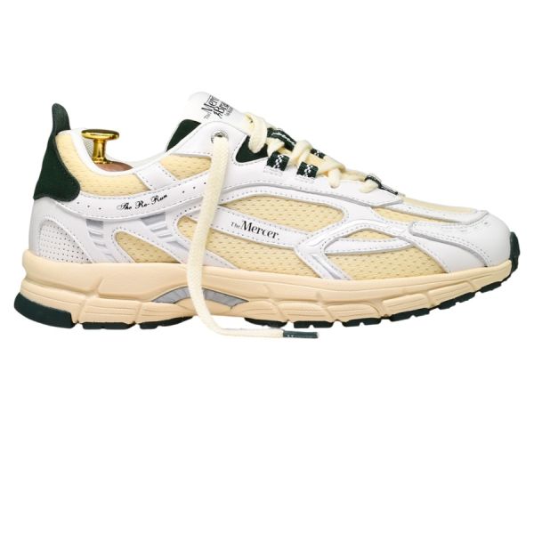 The Mercer Brand The Re-Run Vintage Nappa Sneaker Wit/Groen