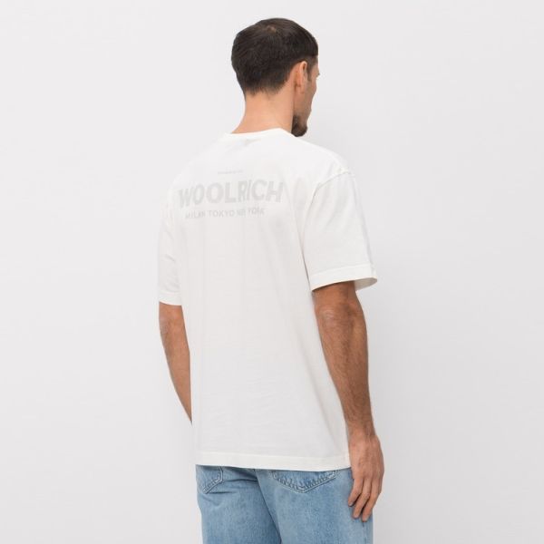 Woolrich Cotton Graphic T-shirt Wit