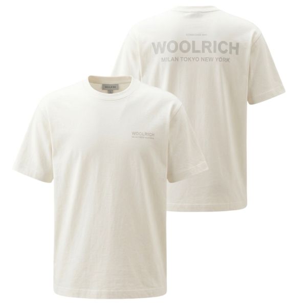 Woolrich Cotton Graphic T-shirt Wit
