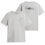 Woolrich Cotton Logo Pocket T-shirt Grijs