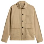 Woolrich Cotton Twill Chore Overshirt Beige